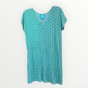 Summer Dress Escapada Teal and Green V Neck Sundress Small